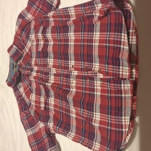 Jachs girlfriend, large, plaid button up